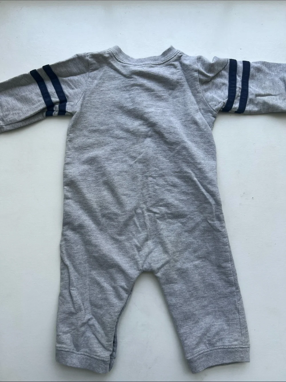 Carter's Gray and Navy 'All Pro 28' One-Piece Bodysuit